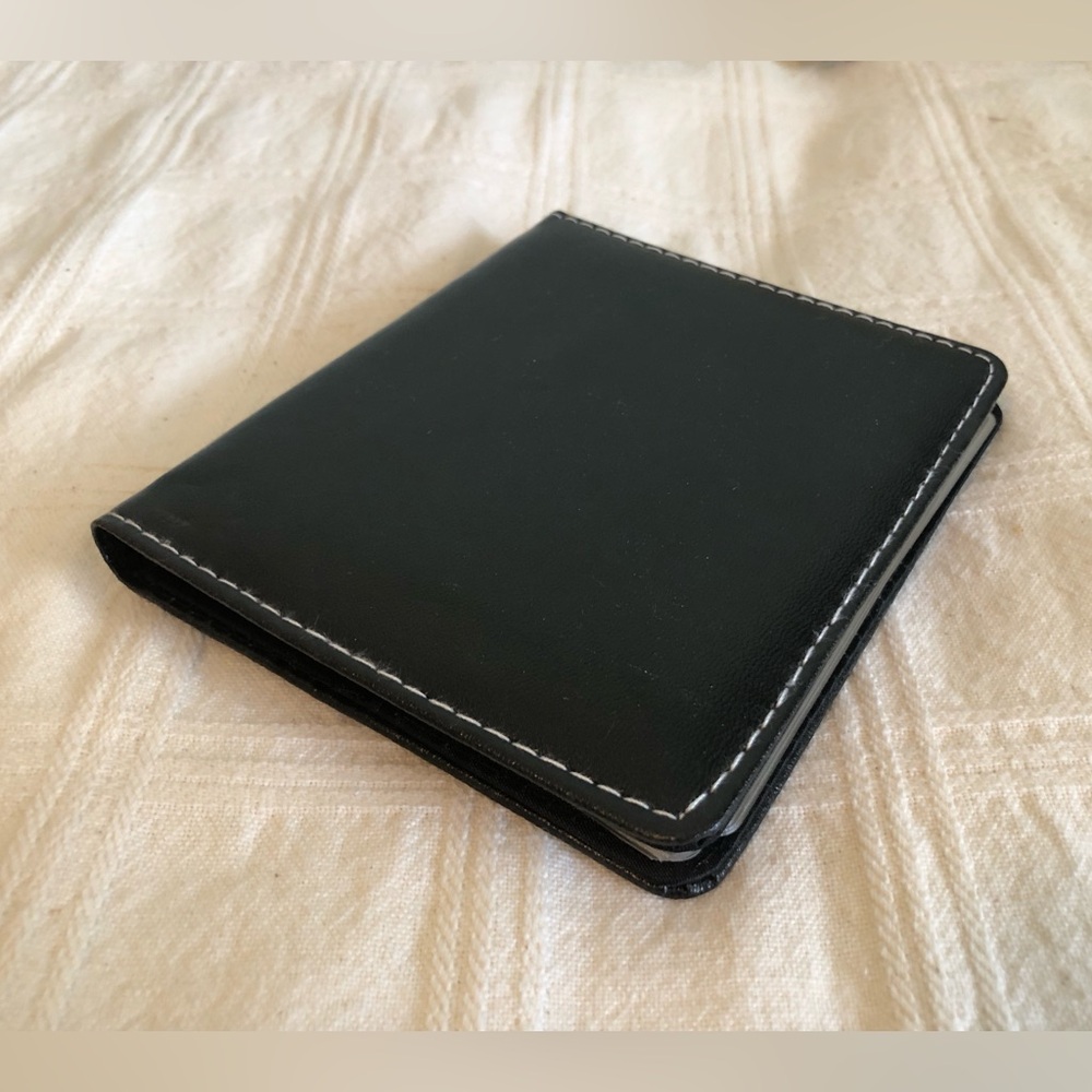 vtg black business card holder